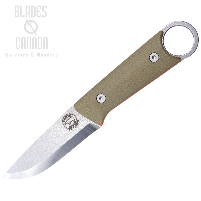 White River FC-PKO Fixed Blade Knife, CPM S35VN, Micarta Tan/Orange w/Fire Rod, Kydex Sheath White River FC-PKO Fixed Blade Knife, CPM S35VN, Micarta Tan/Orange w/Fire Rod, Kydex Sheath